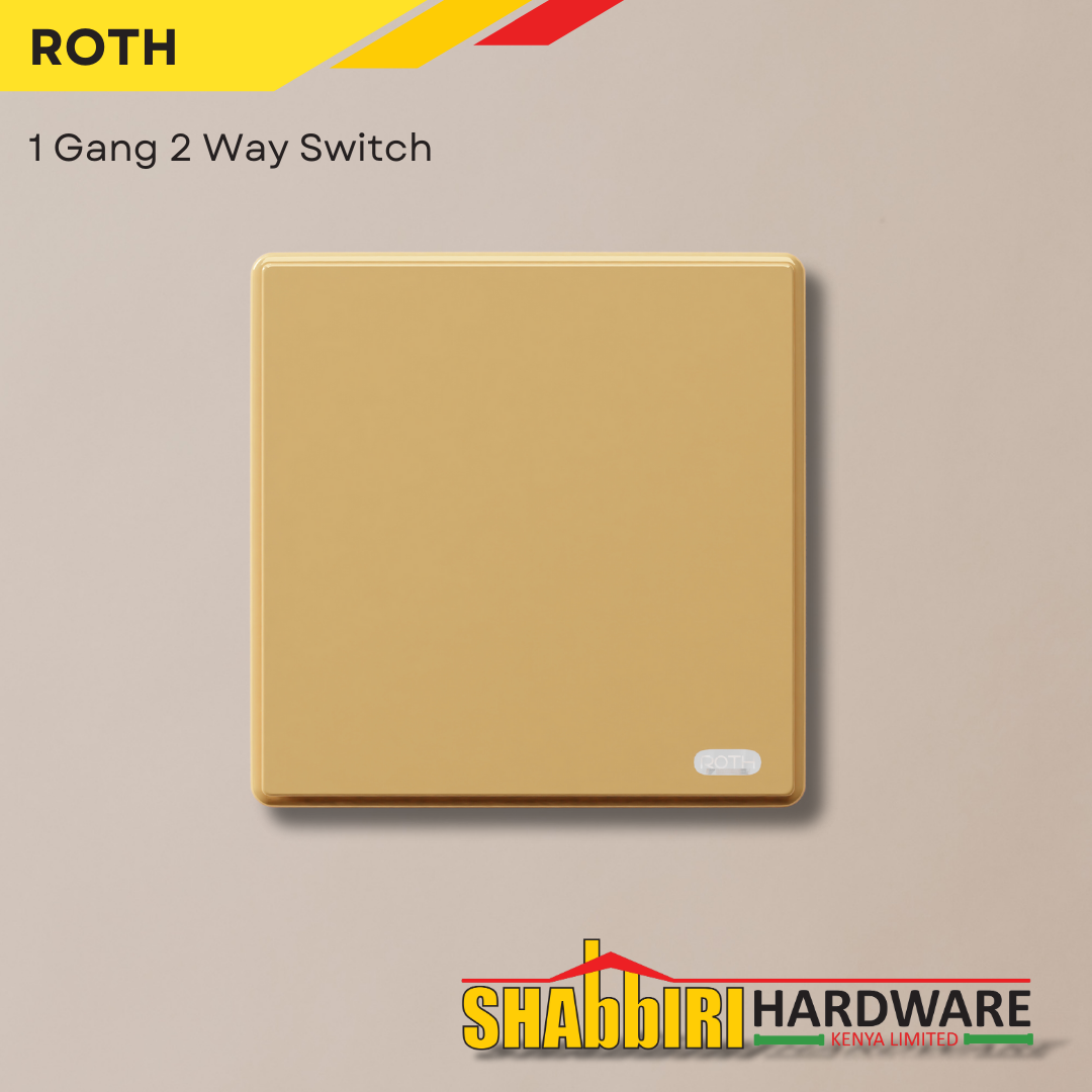 MODERN 1 GANG 2 WAY SWITCH - GOLD