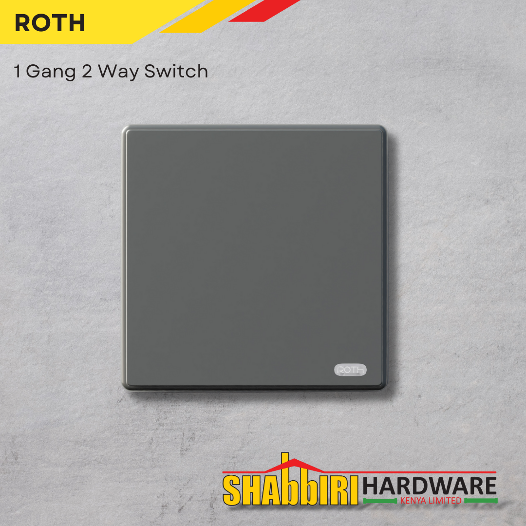 MODERN 1 GANG 2 WAY SWITCH - GUN GREY