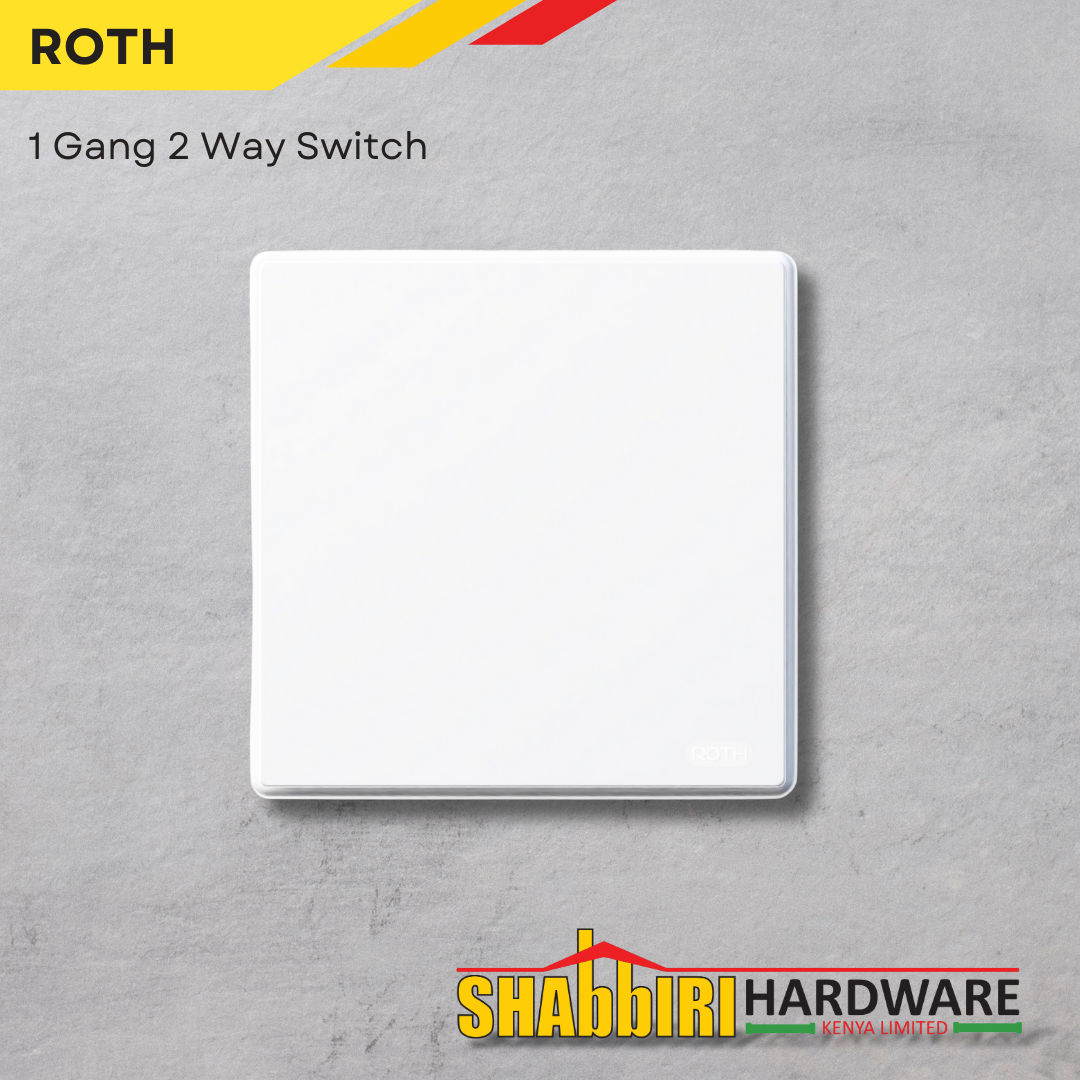 MODERN 1 GANG 2 WAY SWITCH - WHITE