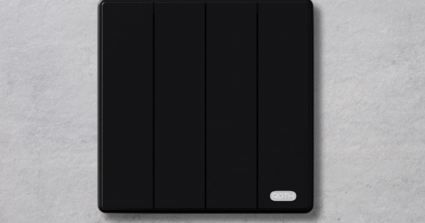 MODERN 4 GANG 2 WAY SWITCH - BLACK