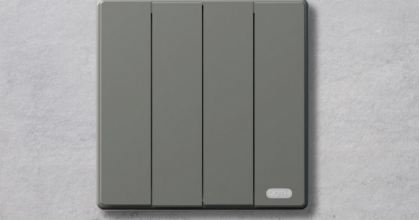 MODERN 4 GANG 2 WAY SWITCH - GUN GREY
