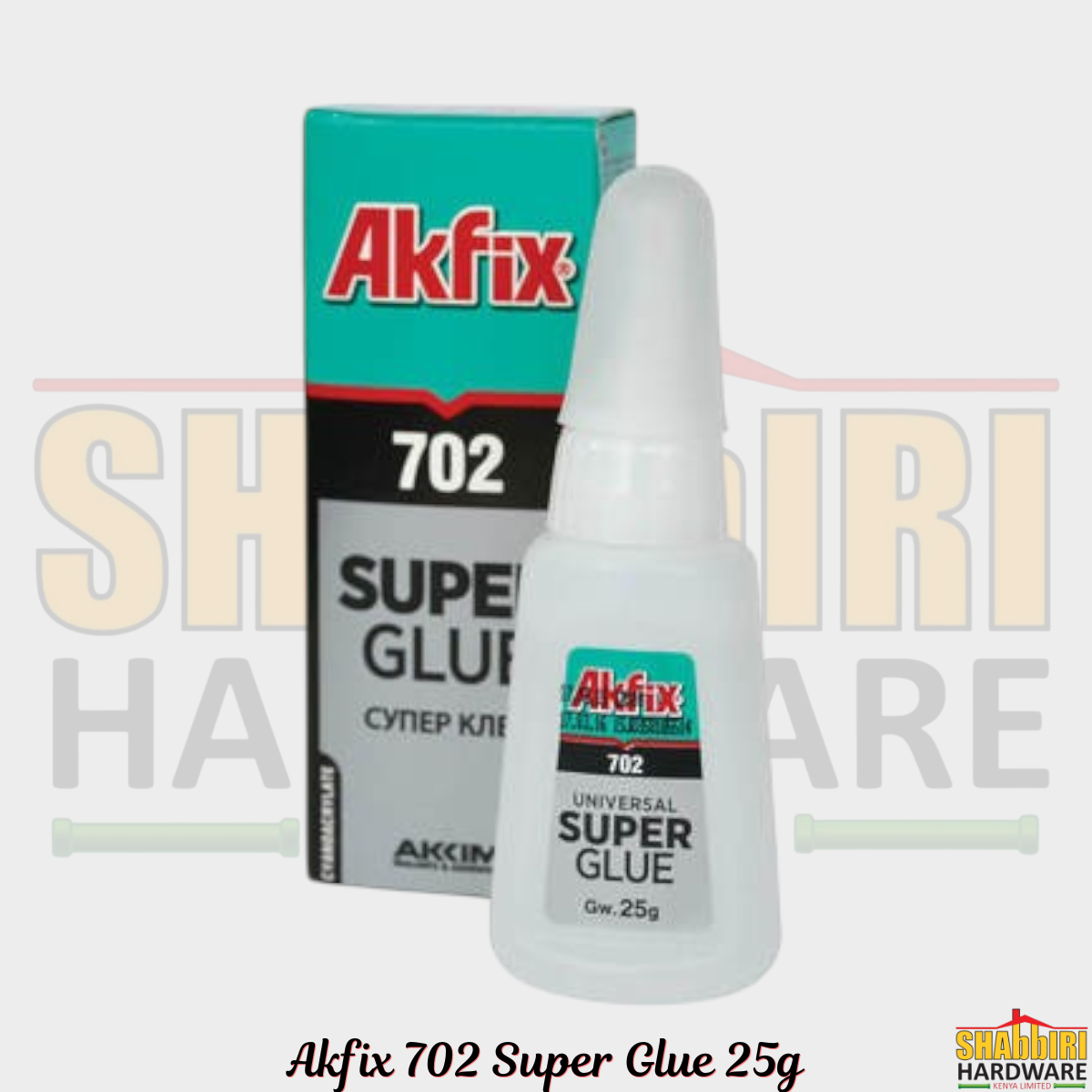 Akfix 702 Super Glue 25g – Fast-Setting Cyanoacrylate Adhesive for Wood, Metal, Plastic, Rubber & Ceramic