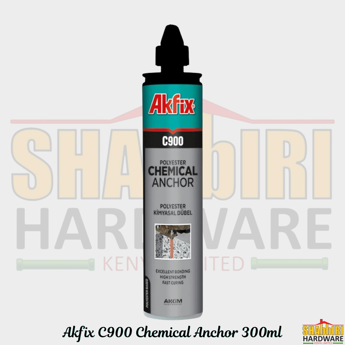 Akfix C900 Chemical Anchor 300ml – Polyester Injection Epoxy Resin for Concrete, Rebar & Threaded Rod Fixing