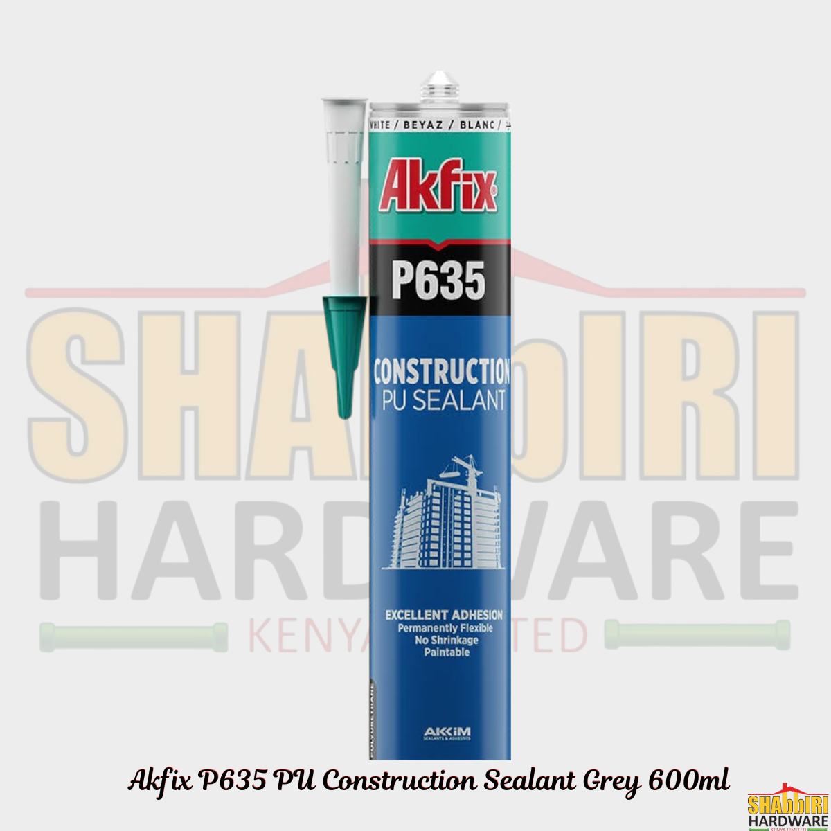 Akfix P635 PU Construction Sealant Grey 600ml – Polyurethane Joint Sealant for Concrete & Expansion Joints