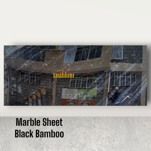 PVC MARBLE SHEET BLACK BAMBOO