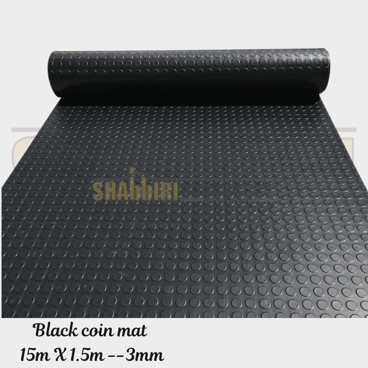 Black Coin Mat Flooring Roll – 3mm Heavy Duty Anti-Slip Floor Mat 15m x 1.5m  in Kenya | Best Price at Shabbiri Hardware