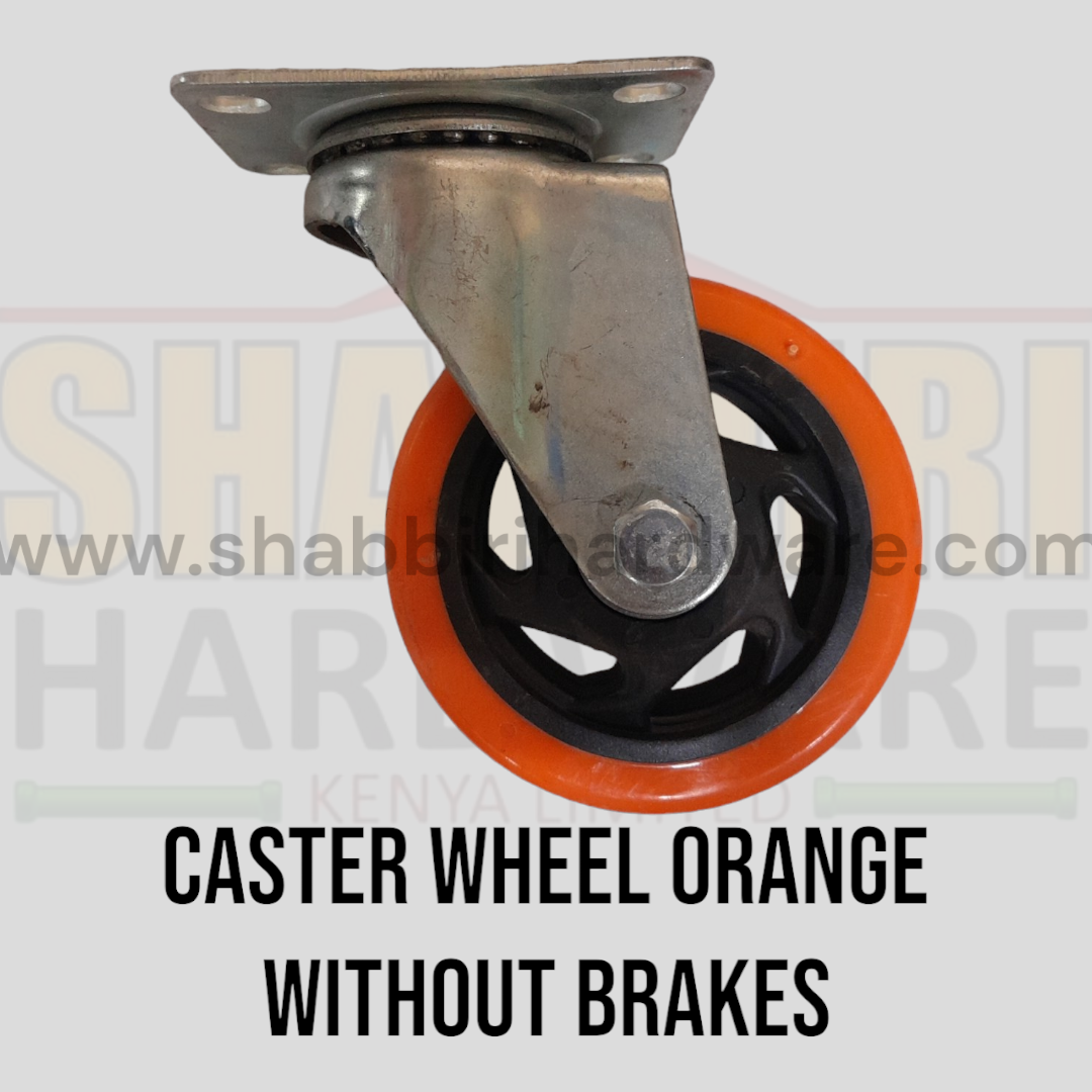 CASTER WHEEL 3" ORANGE WITHOUT BRAKES