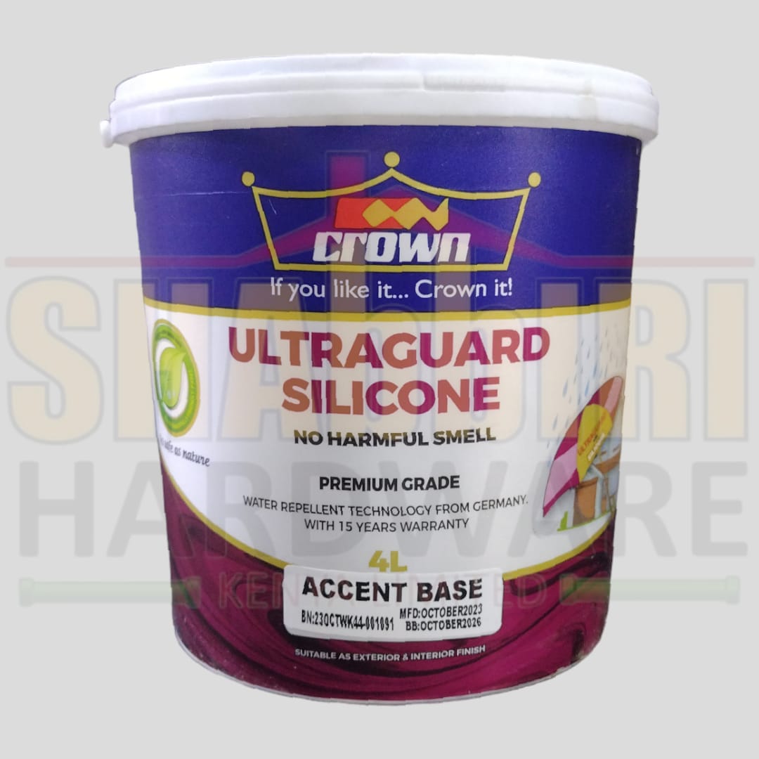 CROWN Permacote ULTRAGUARD Rain-Proof SILICONE PAINT 4LTR