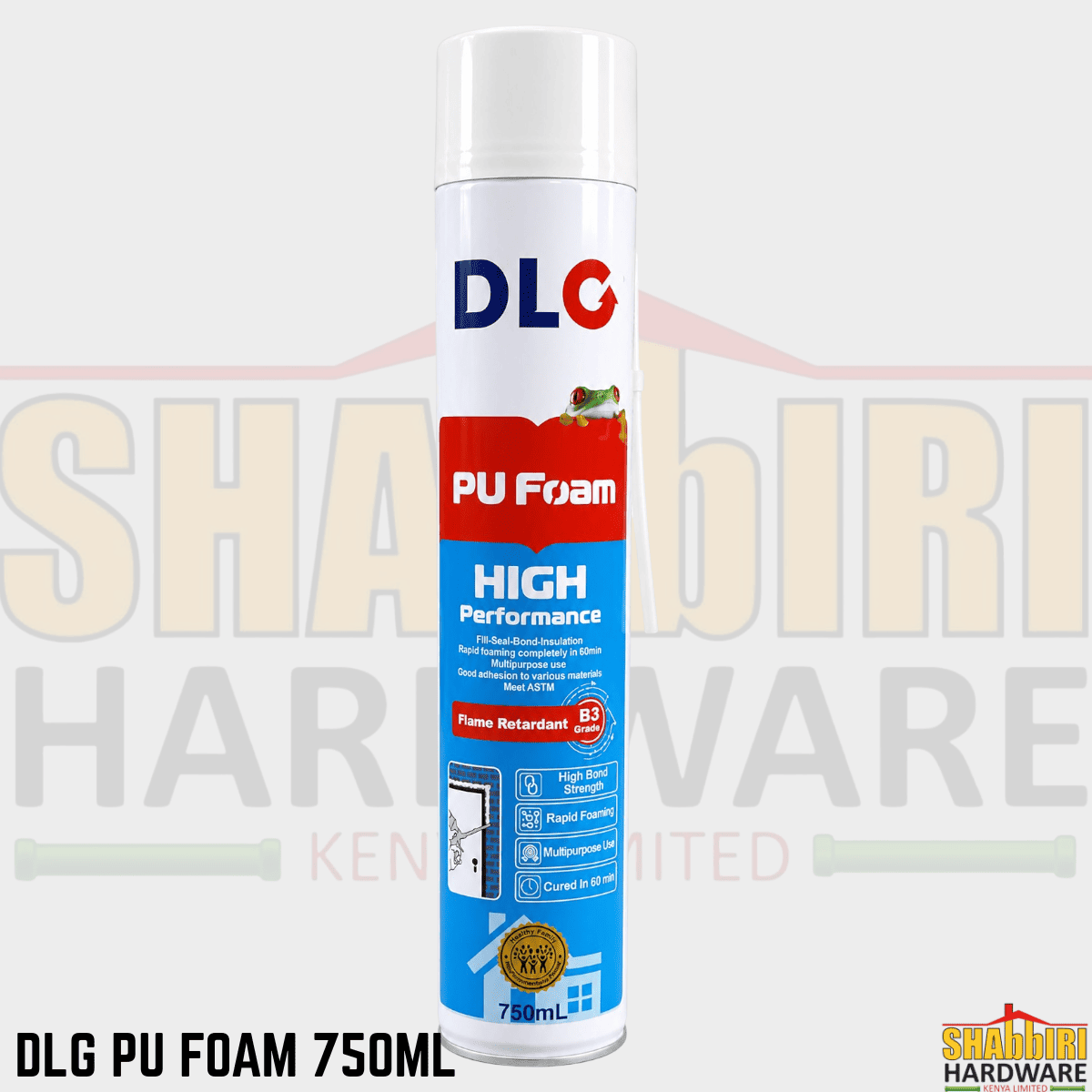 DLC PU Foam 750ml – High Performance Polyurethane Expanding Gap Filler (Flame Retardant B3)
