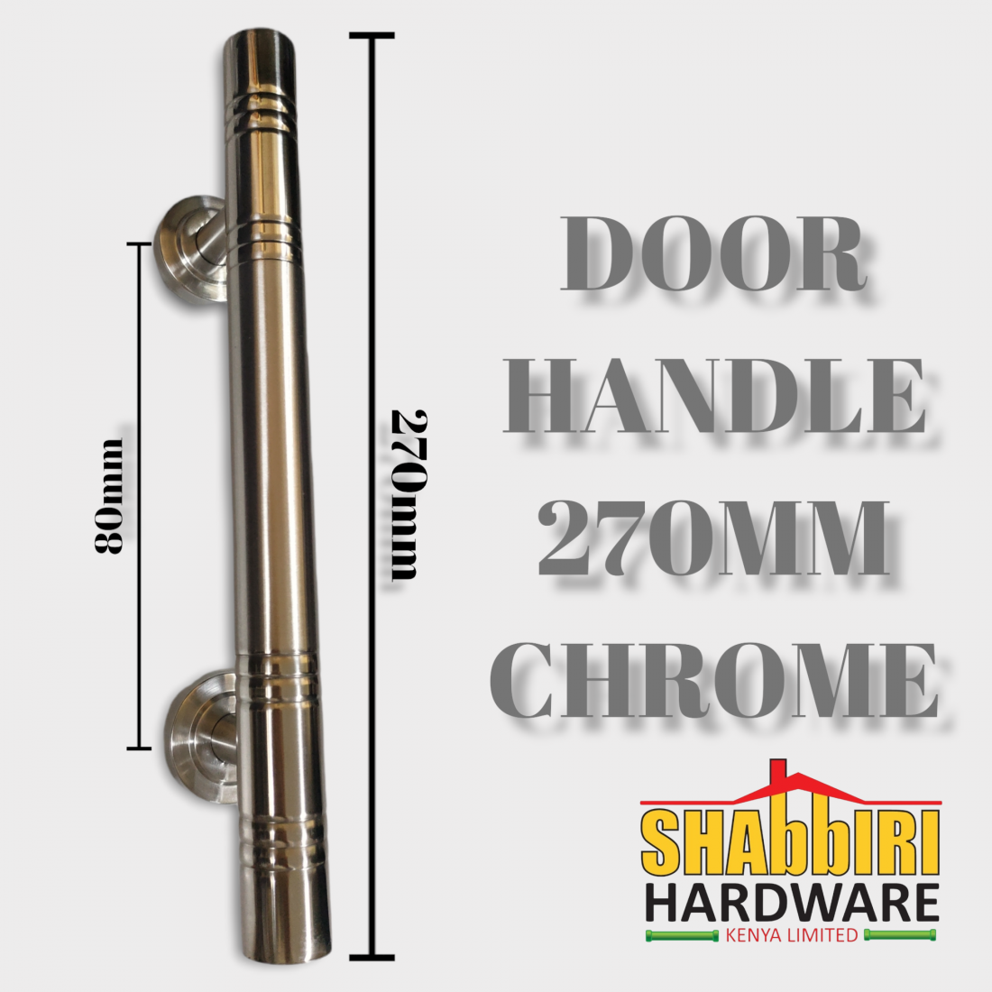DOOR HANDLE MATT SILVER FINISH 270MM