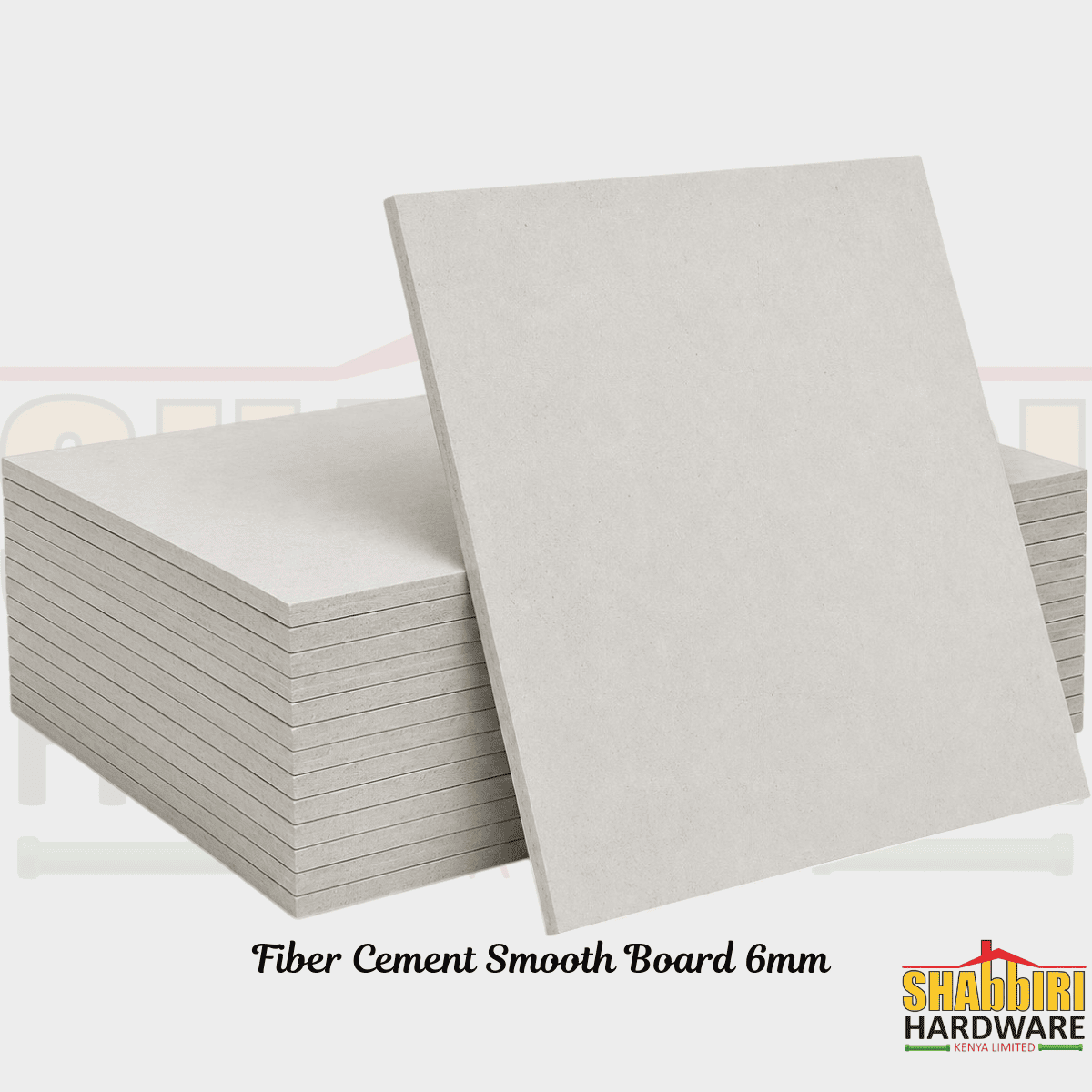 Fiber Cement Smooth Board 6mm × 1200mm × 2400mm | Durable Paintable Cement Board Kenya