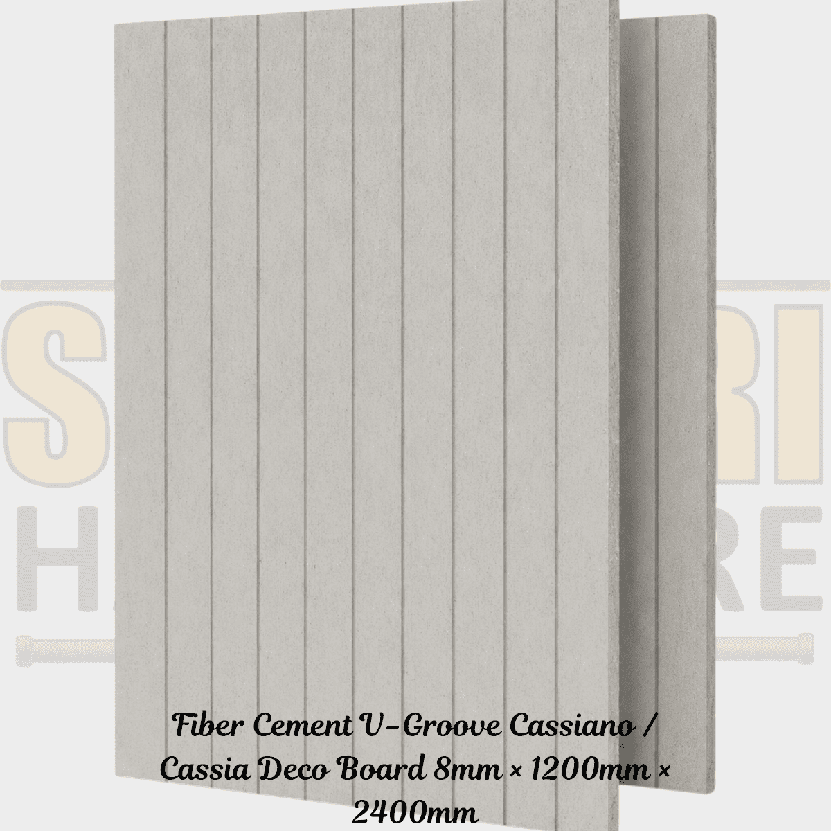 Fiber Cement V-Groove Cassiano / Cassia Deco Board 8mm × 1200mm × 2400mm