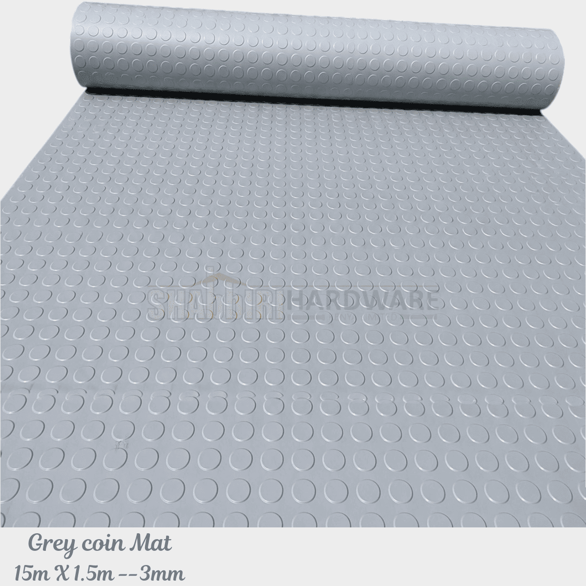 Grey Coin Mat Flooring Roll – 3mm Heavy Duty Anti-Slip Floor Mat 15m x 1.5m  in Kenya | Best Price at Shabbiri Hardware