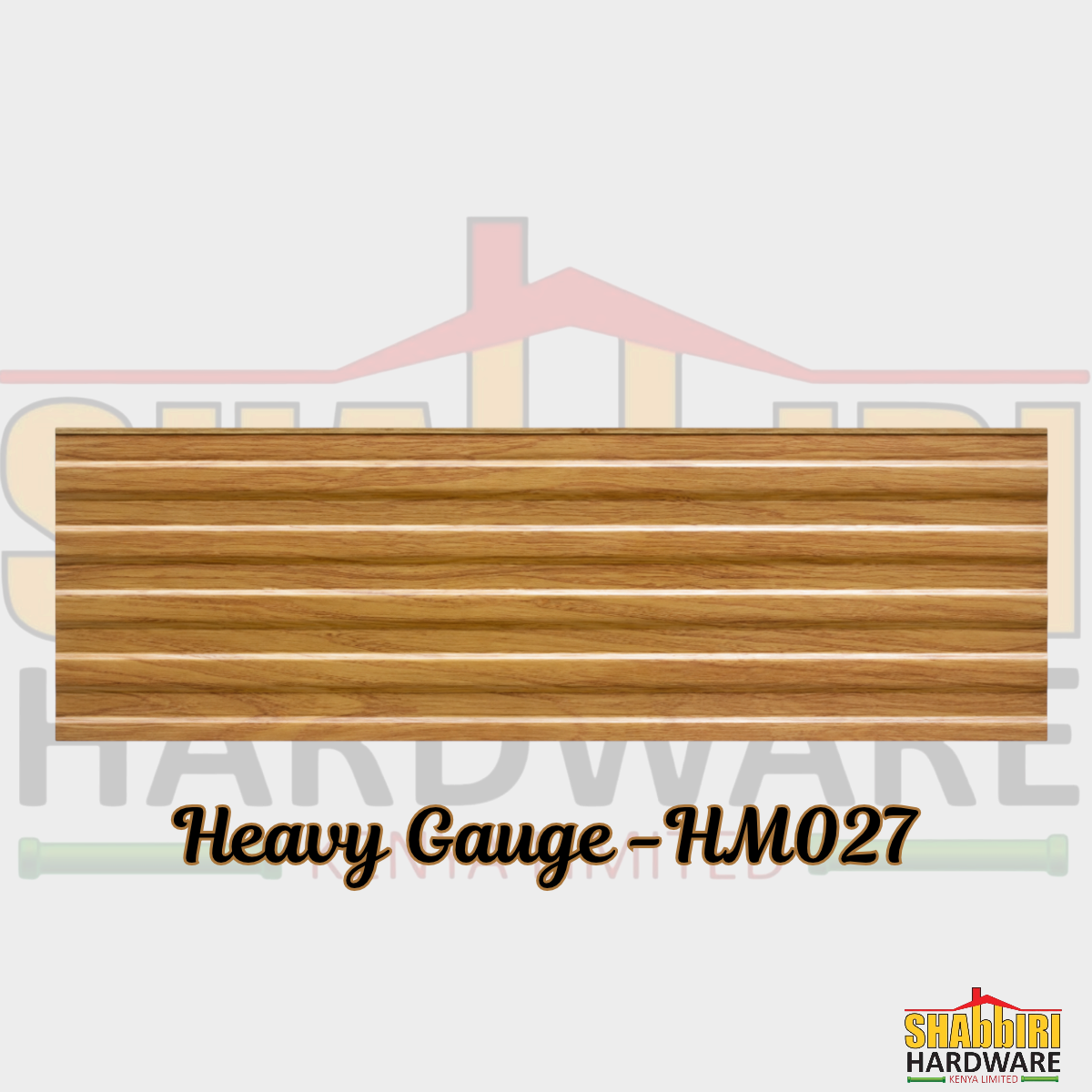 PVC Ceiling Heavy Gauge HM-027 Panel – Golden Oak Wood Grain Grooved Design