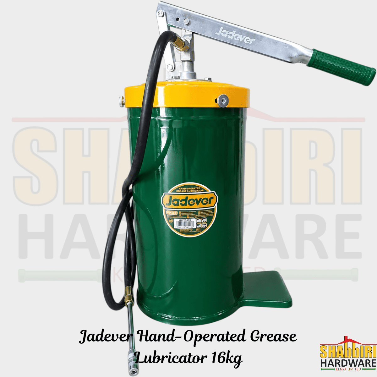 Jadever 16KG Hand-Operated Grease Lubricator with 1500mm Hose