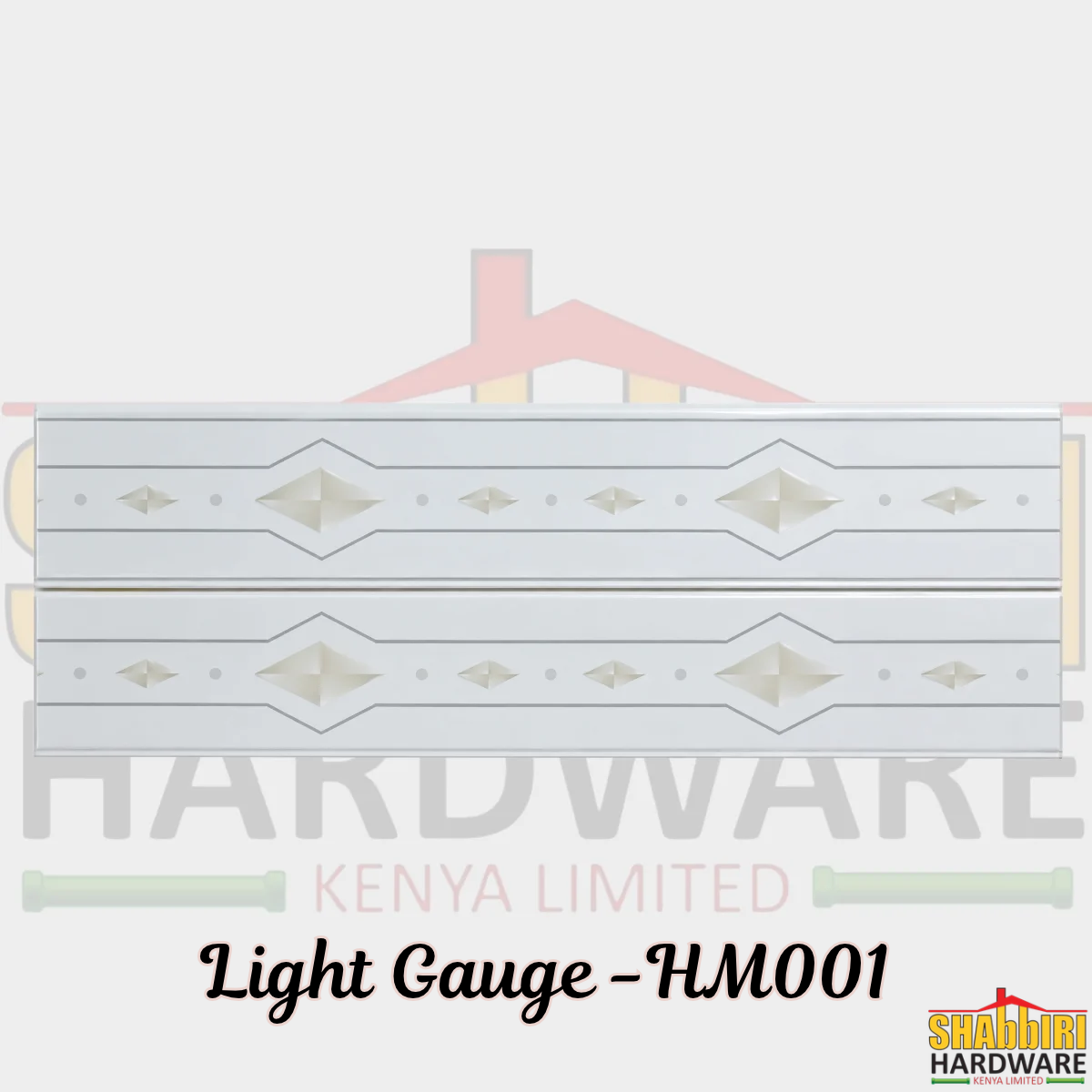 Light Gauge HM-001 PVC Ceiling Panel – White with Silver Diamond Motif
