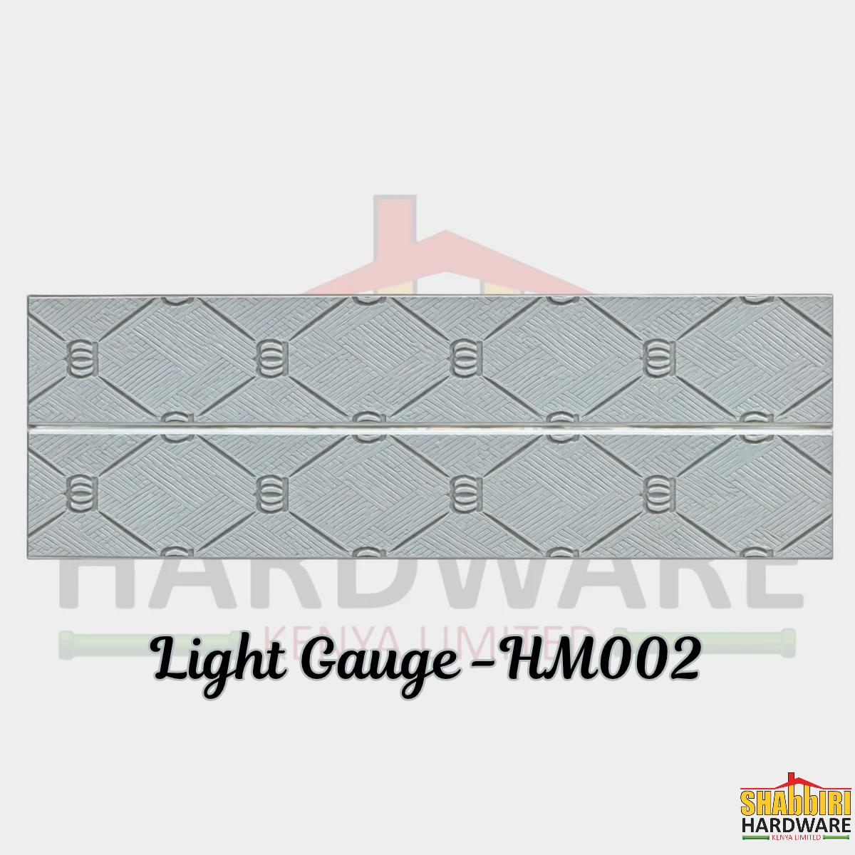 Light Gauge HM-002 PVC Ceiling Panel – Silver Grey Diamond & Crown Design
