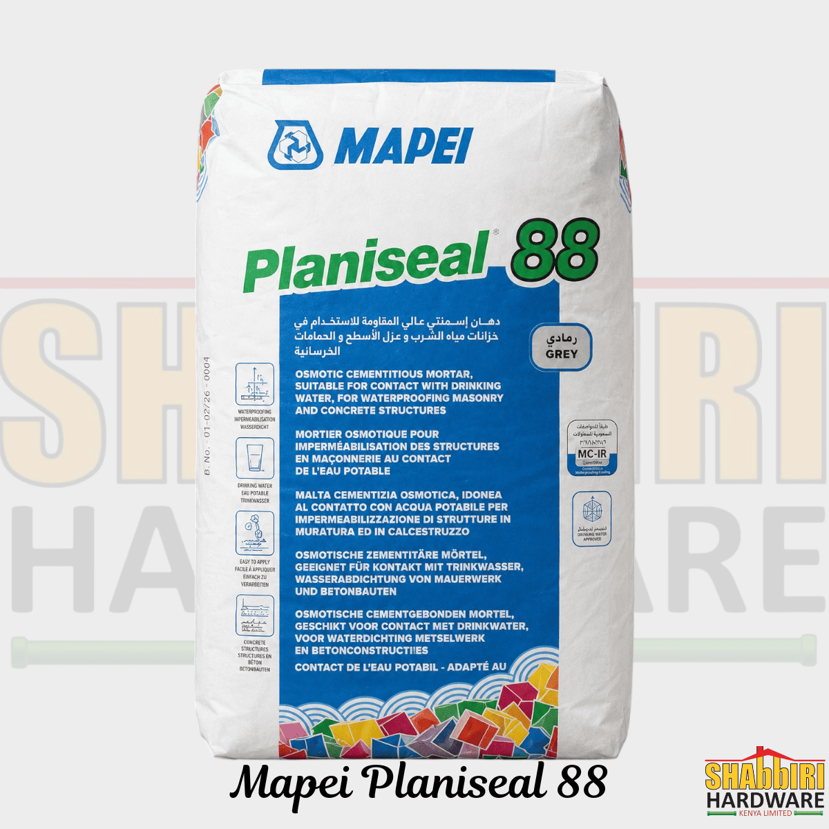 Mapei Planiseal 88 Grey Osmotic Waterproofing Cement 20kg — Foundation, Tank & Concrete Waterproofing