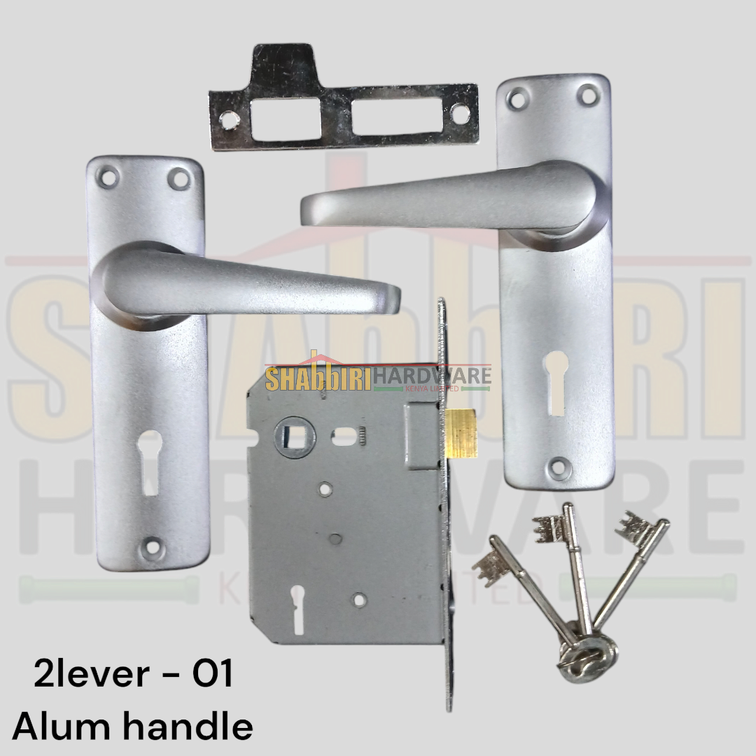 01 ORIV 2L MORTICE LOCK - ALUMINIUM HANDLE