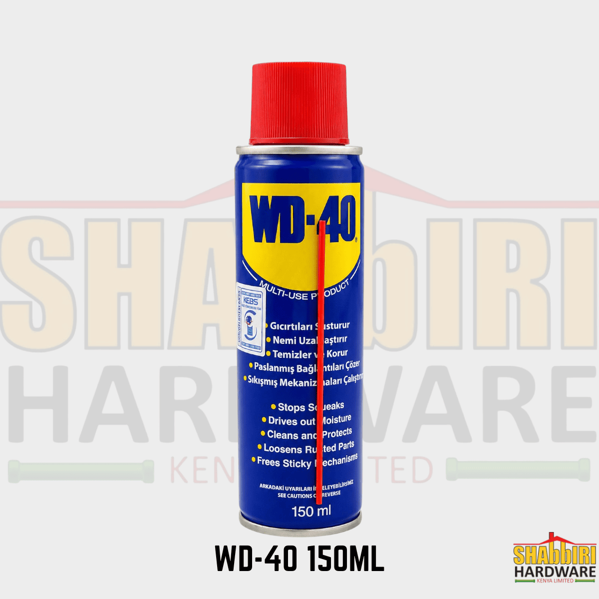 WD-40 Multi-Use Product 150ml Aerosol Spray – Lubricant, Rust Remover & Water Displacer
