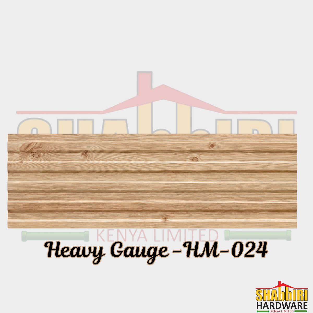 PVC Ceiling Heavy Gauge HM-024 – Light Pine Wood Grain Grooved Ceiling Panel, Nairobi Kenya