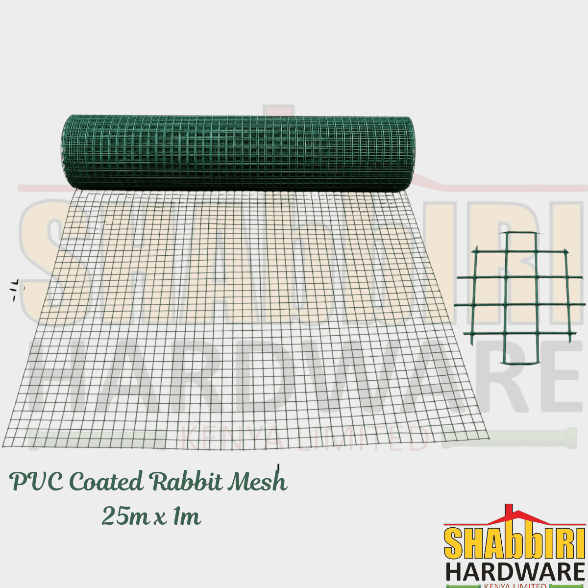 PVC Coated Rabbit Mesh Green 25m x 1m