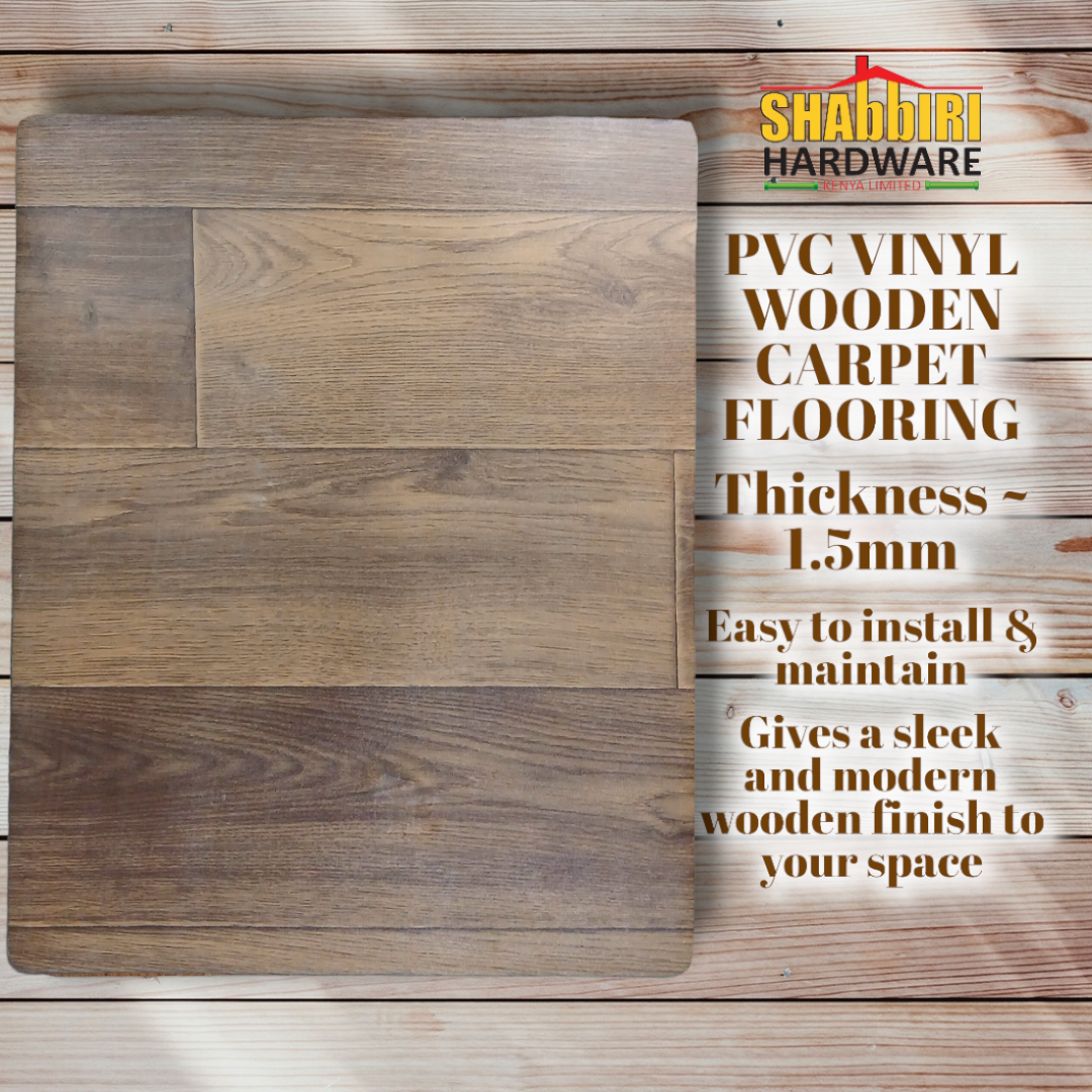 PVC VINYL FLOOR CARPET - ROYAL BROWN