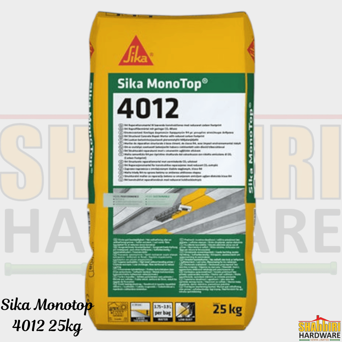 Sika MonoTop-4012 25kg – Fibre-Reinforced Concrete Repair Mortar