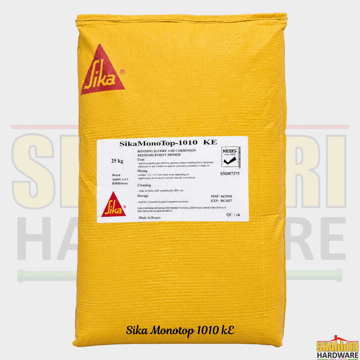 SikaMonoTop-1010 KE Bonding Slurry & Corrosion Reinforcement Primer 25kg – Concrete Repair Primer Kenya