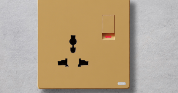 MODERN SINGLE SOCKET MULTI SWITCH - GOLD