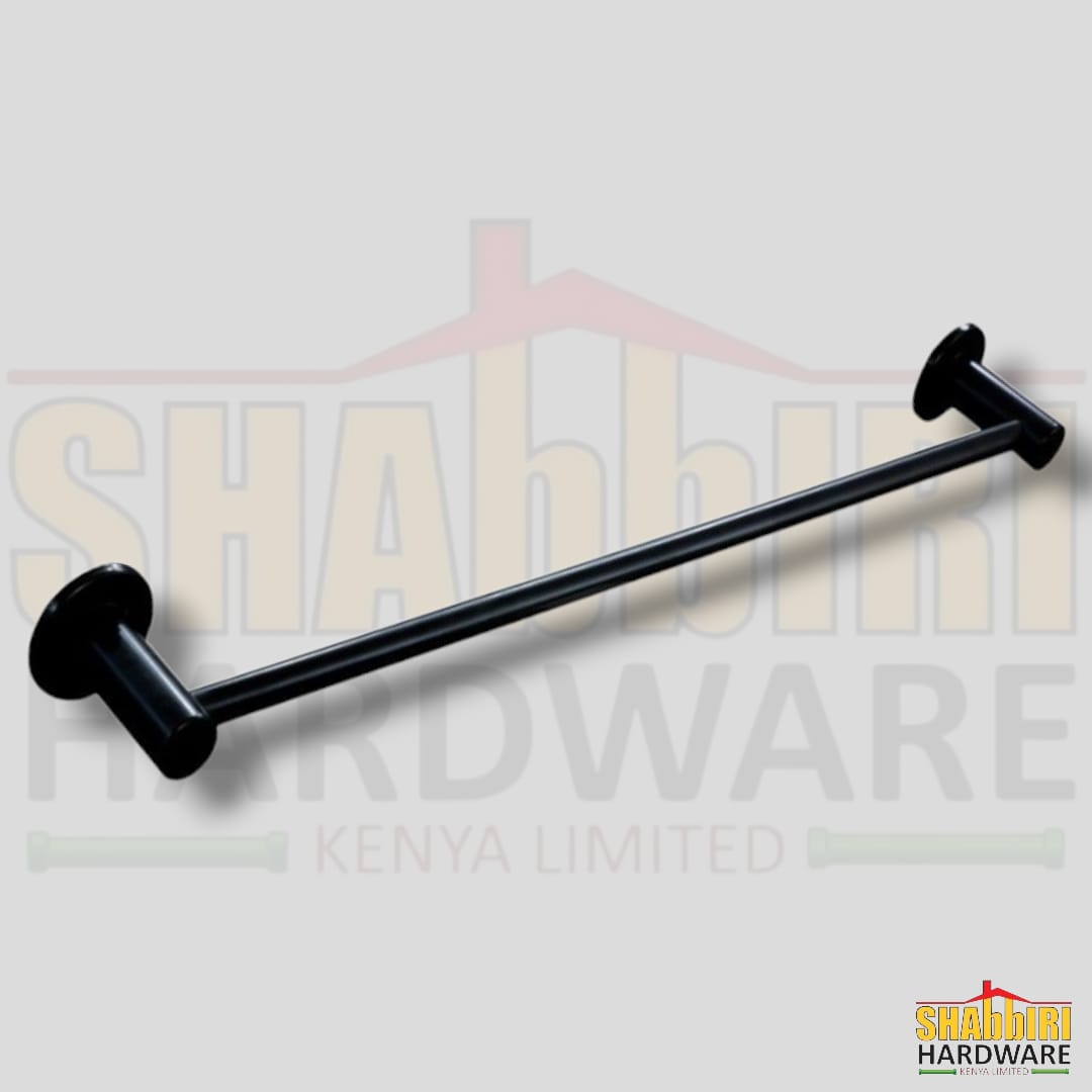 SINGLE TOWEL BAR 50CM - BLACK