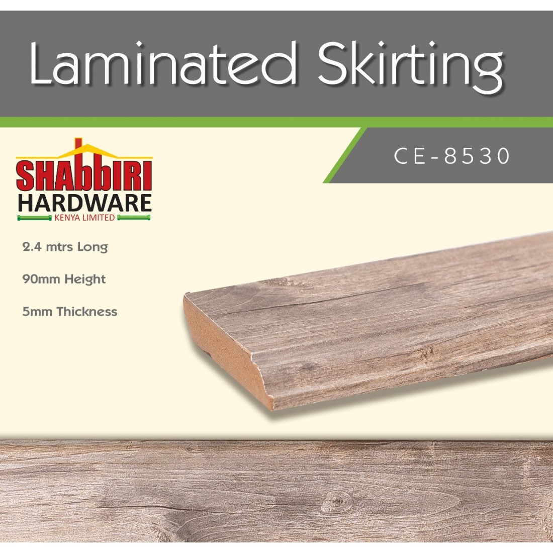 LAMINATED SKIRTING CE8530 2.4 MTRS LENGTH