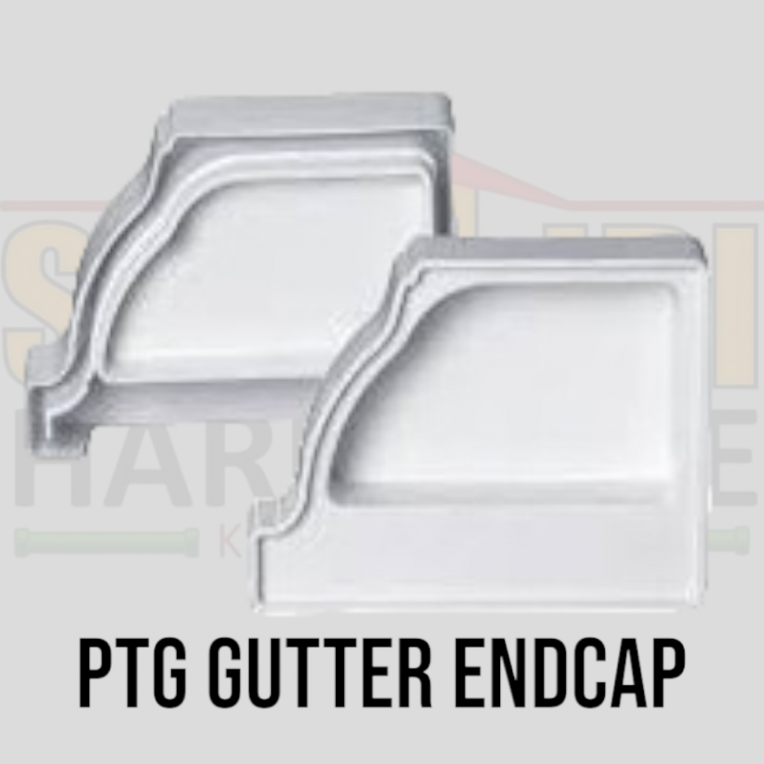 SQUARE GUTTER ENDCAP  - WHITE