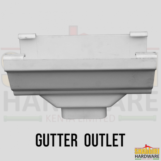 SQUARE GUTTER OUTLET -WHITE