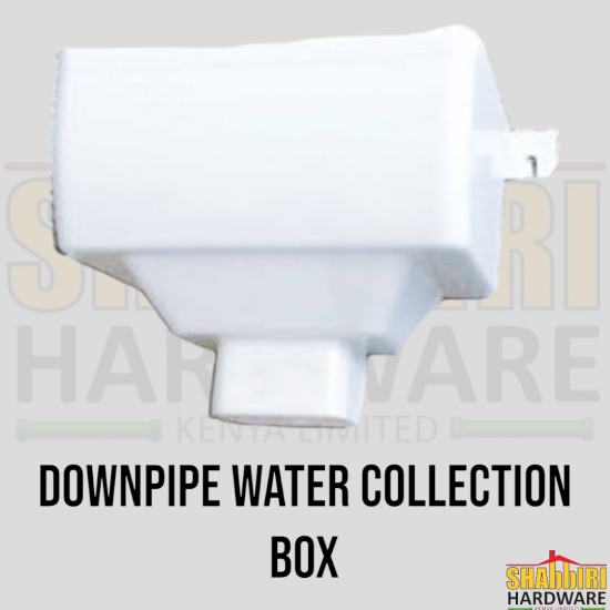 SQUARE GUTTER WATER COLLECTION BOX - WHITE