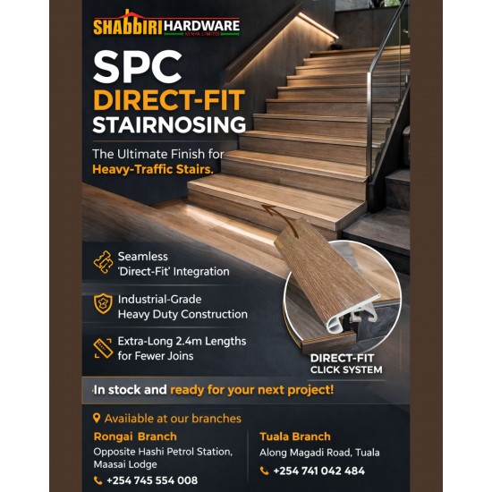 SPC STAIR NOSE  YC019-Anti-Slip Stair Edge Trim for Steps