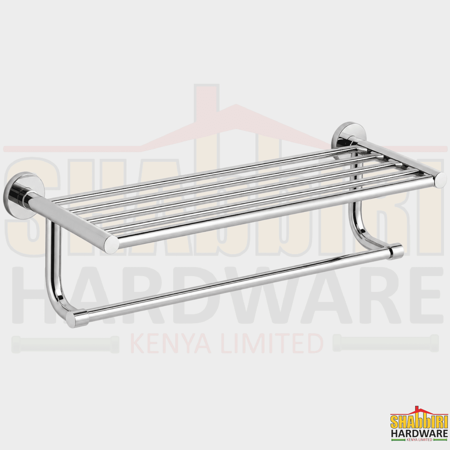 TOWEL RACK WITH SINGLE TOWEL HOLDER SILVER