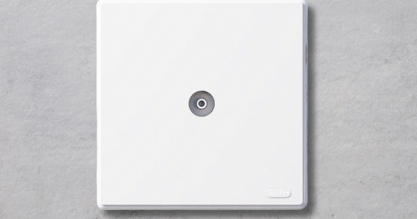 MODERN TV SOCKET - WHITE