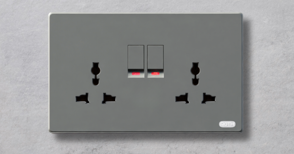 MODERN TWIN SOCKET - GUN GREY