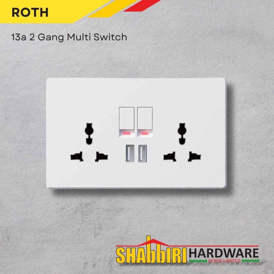 TWIN SOCKET WITH USB ROTH