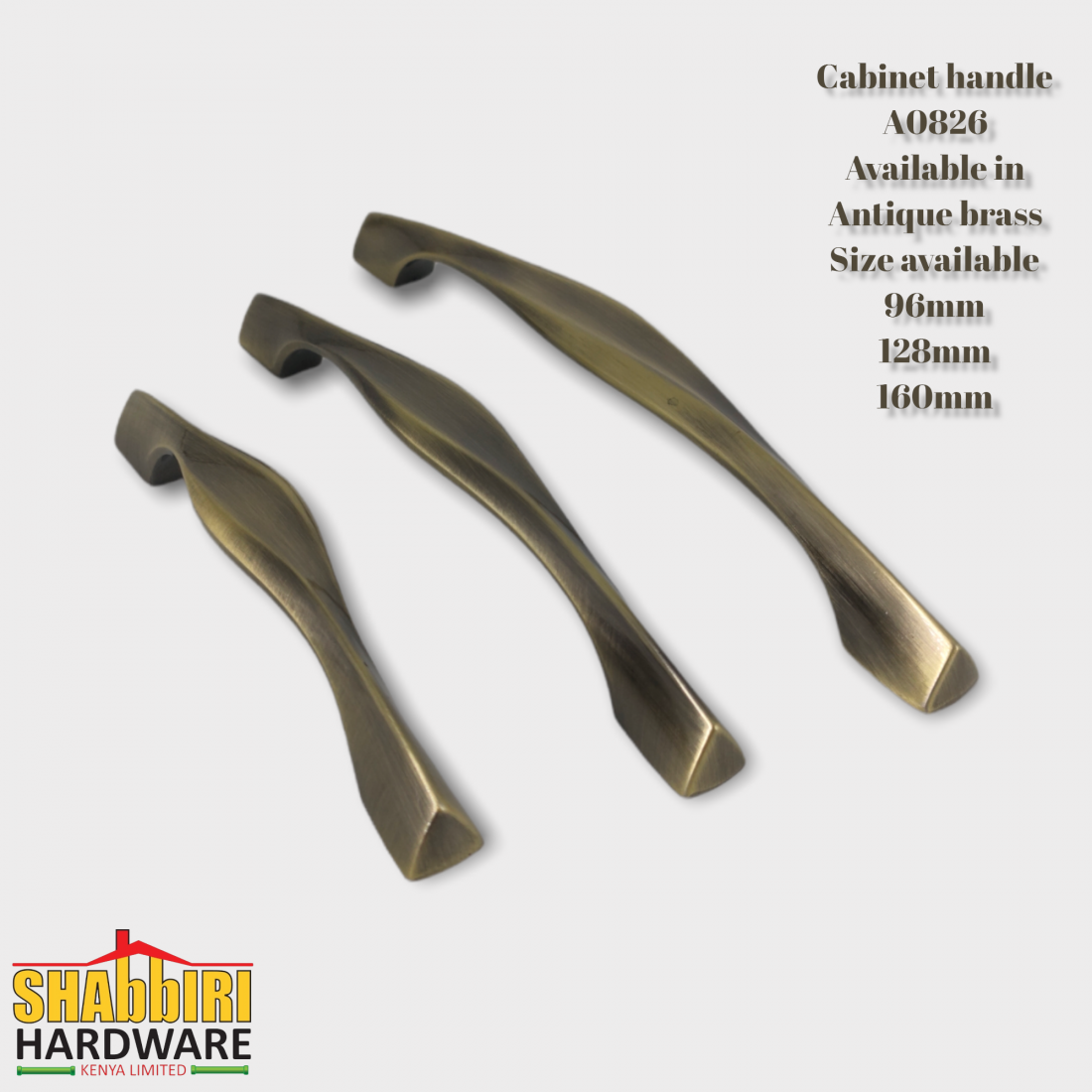 WARDROBE HANDLE A0826 ANTIQUE BRASS SERIES