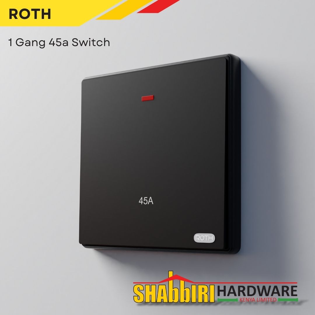 MODERN WATER HEATER SWITCH - BLACK 45A