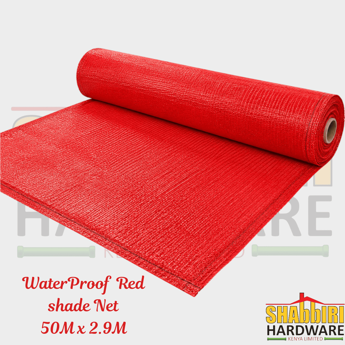 Waterproof Red Shade Net 320 GSM – 50m x 2.9m