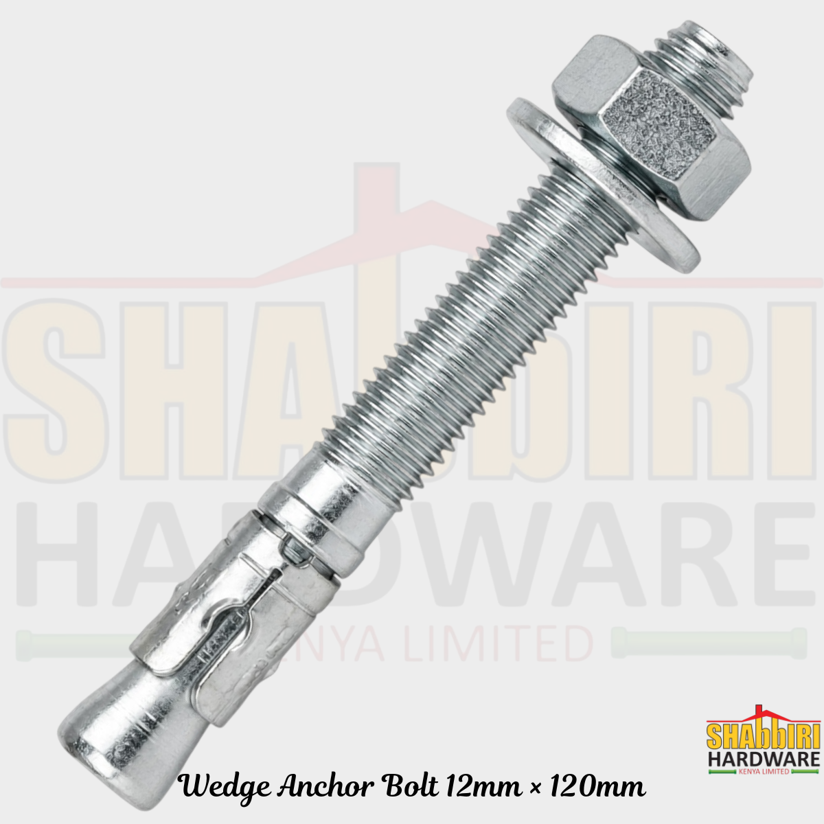 Wedge Anchor Bolt 12mm × 120mm | Heavy-Duty Concrete Expansion Anchor Bolt Kenya – 320pcs Carton