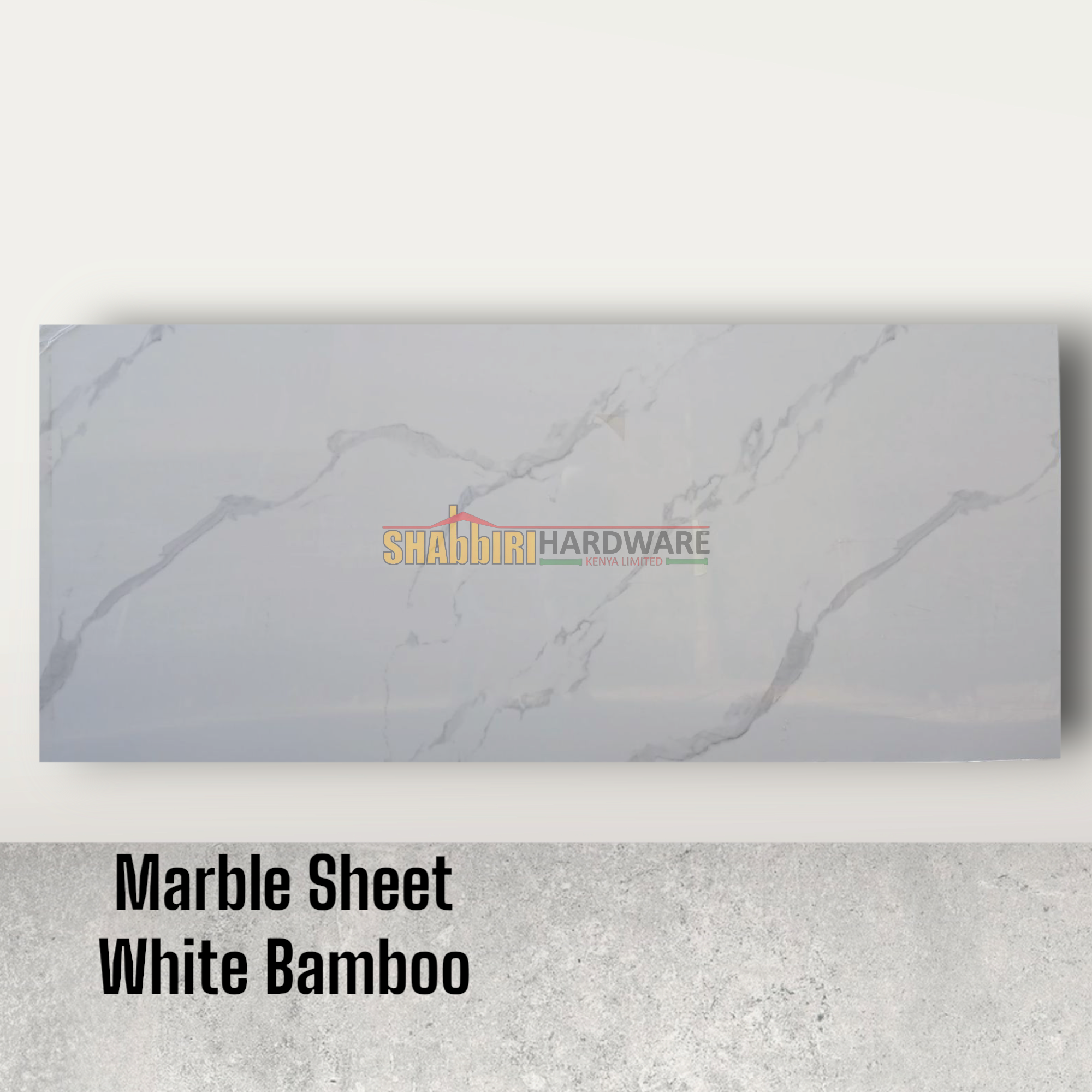 PVC MARBLE SHEET WHITE BAMBOO