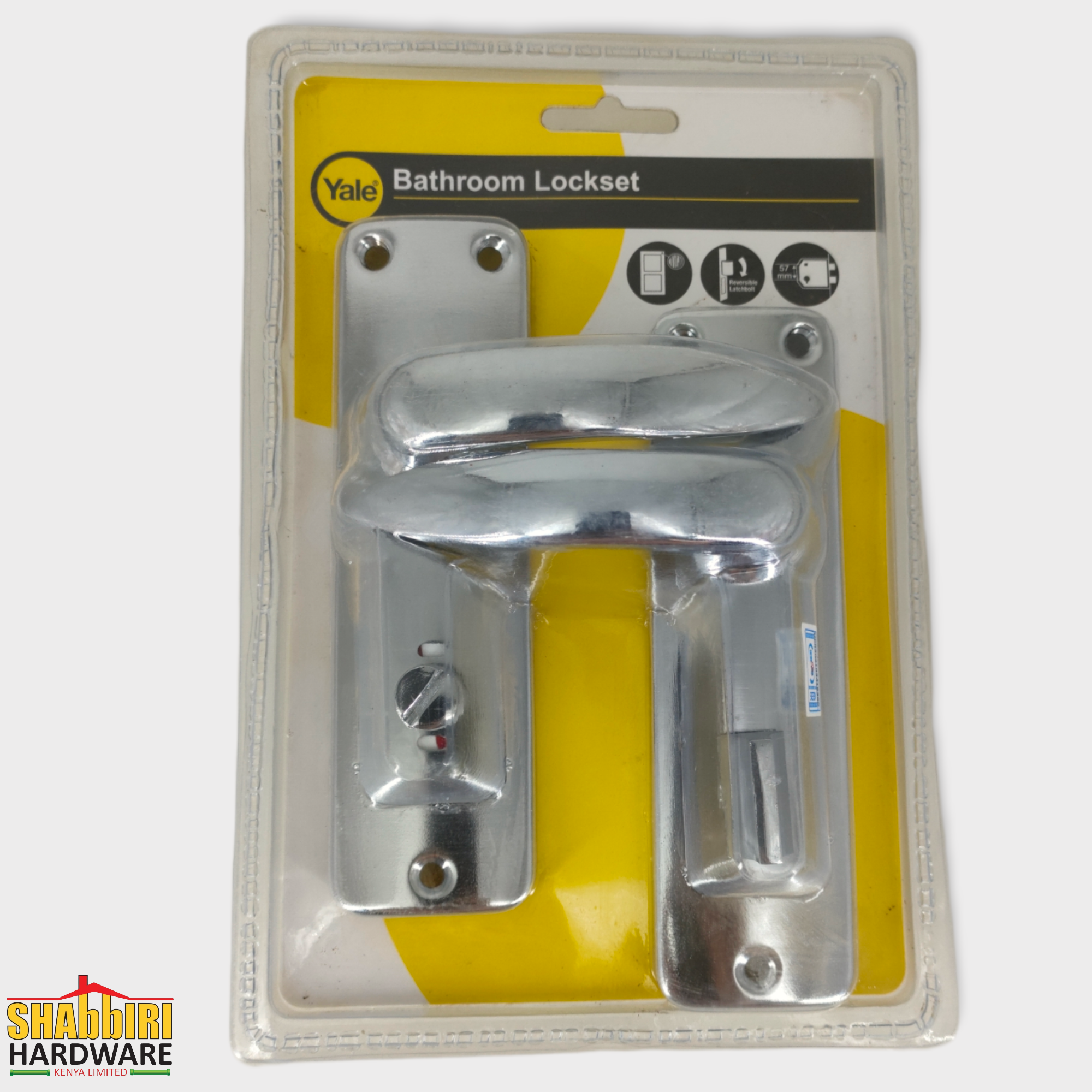 YALE BATHROOM LOCK CHROME PLATED HANDLE